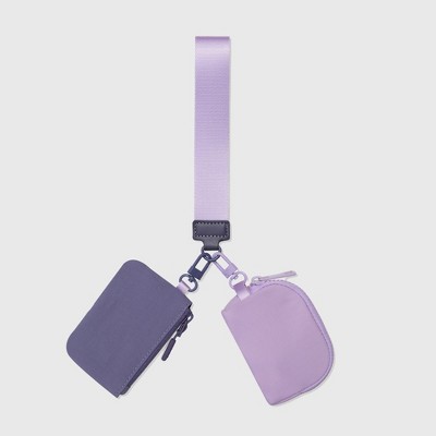 Anna-Kaci Women's Dual - Pocket Hanging Wallet with Strap - Ideal for Cash, Cards and Small Items