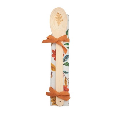 C&F Home Harvest Leaves Towel & Spoon Set of 2