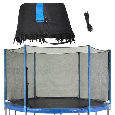 Upper Bounce Trampoline Safety Enclosure Net for Straight Poles - Installs Outside of Frame - NET ONLY