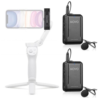 Movo EDGE-DI-DUO Dual Wireless Lavalier Microphone System for iPhone & iPad (Lightning)