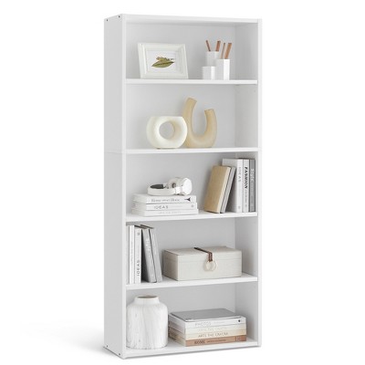 VASAGLE 5/6-Tier Bookshelf, Open Bookcase with Adjustable Storage Shelves, Floor Standing Unit