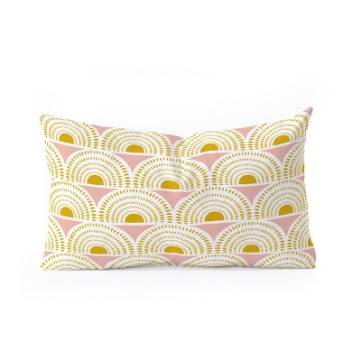 Heather Dutton Aurora Blush Oblong Throw Pillow - Society6
