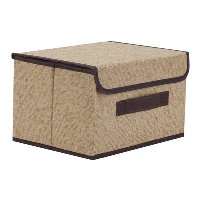 REGALWOVEN Collapsible Clothes Books Organizing Fabric Storage Bin with Lid and Handle 1Pc