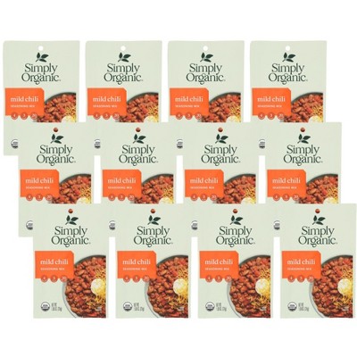 Simply Organic Mild Chili Seasoning Mix - Case of 12/1 oz