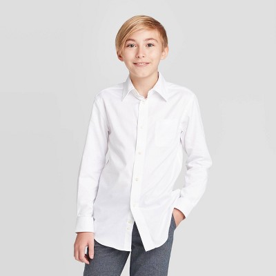 Boys' Long Sleeve Woven Button-Down Shirt - Cat & Jack™