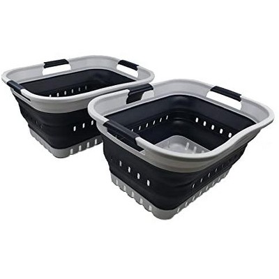 SAMMART 30L (8 gallons) Collapsible Plastic Laundry Basket/Hamper