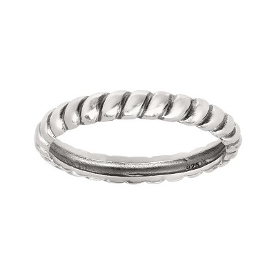 Silpada 'Belle Fleur' Twisted Stacking Ring in Sterling Silver
