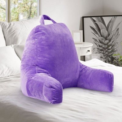 Cheer Collection Shredded Memory Foam TV and Reading Backrest Pillow with Washable Velour Cover
