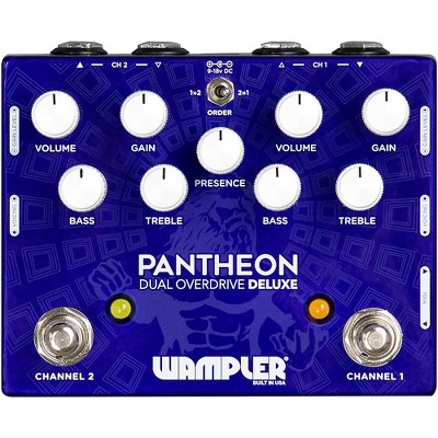 Wampler Pantheon Deluxe Dual Overdrive Effects Pedal Blue
