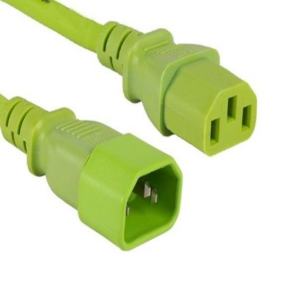 SANOXY 6ft 18 AWG Computer Power Extension Cord IEC320 C13 to IEC320 C14, Green