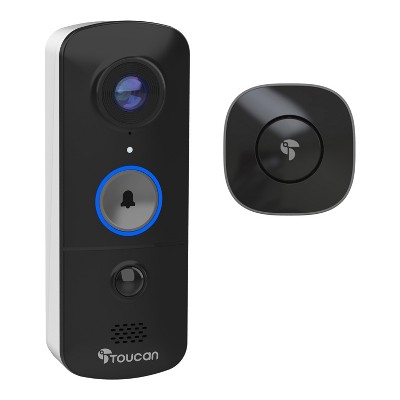 Toucan® Wi-Fi® and Wire-Free 1920 x 1080p Video Doorbell V3 with Wireless Doorbell Chime in White