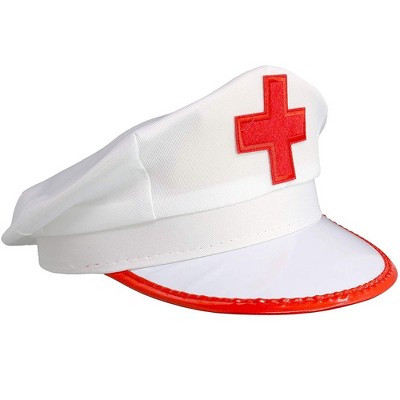 Skeleteen Childrens Nurse Costume Hat - Red and White