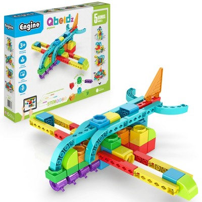 Engino: Qboidz Airplane - 5 Model Brick Building Set, Toy Construction, Coloring
