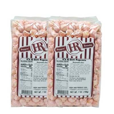 HR Poppin' Snacks 7 oz It's A Girl Pink Marshmallow Flavored Popcorn - Pack of 2