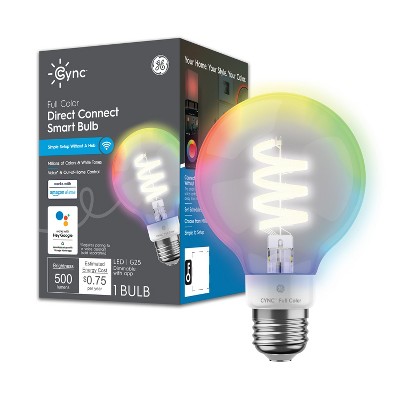 GE CYNC Smart G25 LED Globe Full Color Light Bulb