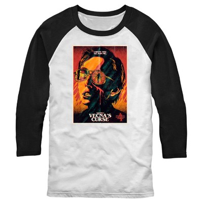 Men's Stranger Things Retro Vecna's Curse Poster Baseball Tee
