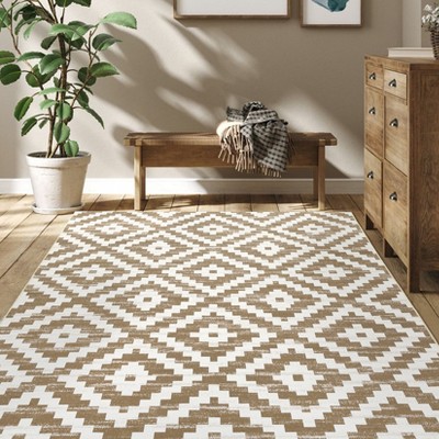 Modern Washable Rugs Non-Slip Geometric Living Room Rugs