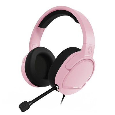 4Gamers Panther Blush - Over Ear Gaming Headset PS4/PS5, Xbox, Switch, PC with Flexible Mic, 3.5mm Jack, 1.5m Cable, Lightweight, Comfortable