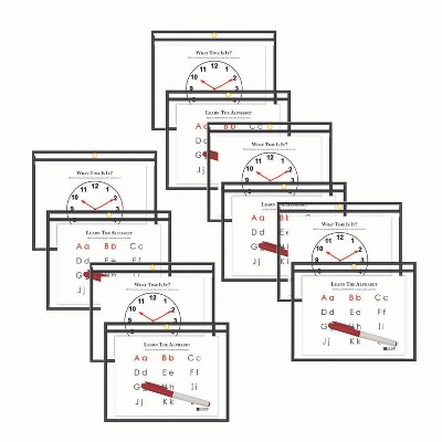 C-Line® Reusable Dry Erase Pockets - Study Aid, Black, 12" x 9", Pack of 10