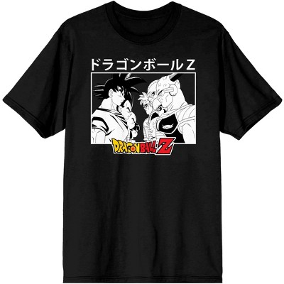 Dragon Ball Z Goku Crew Vs. Villains Crew Neck Short Sleeve Men's Black T-shirt