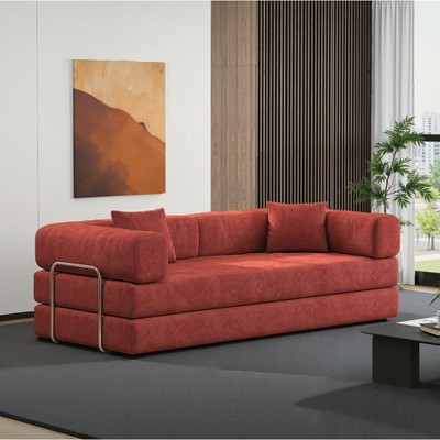 Dolonm 78.8 " Teddy Sofa Foldable Combination Sofa,Compression Boneless Sofa,Floor Sofa Mattress,Corduroy Fabric,Suitable for Living Room and Bedroom