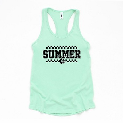 Simply Sage Market Women's Checkered Summer Varsity Racerback Tank