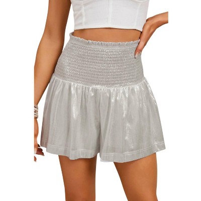 Women's Madeline Metallic Shorts - Blue B