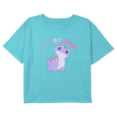 Girl's Frozen 2 Little but Tough Graphic Graphic Cropped T-Shirt