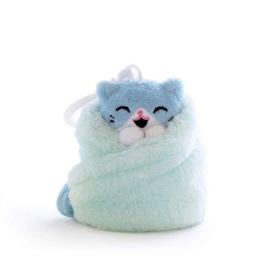 Uncute Purritos 3 Inch Cat In Blanket Plush Key Ring - Tuna