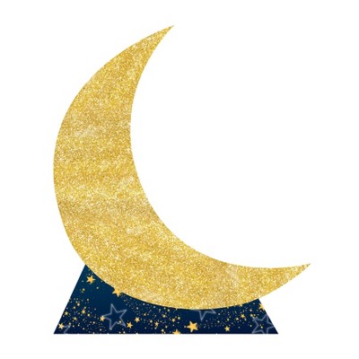 Beistle Starry Night Crescent Moon Stand-Up, 7' 8.75" x 6' 5.25", (4/Box) Multicolored