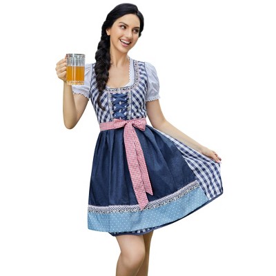 Women's Vintage Three Piece Costume Carnival Cosplay Party Midi Dress