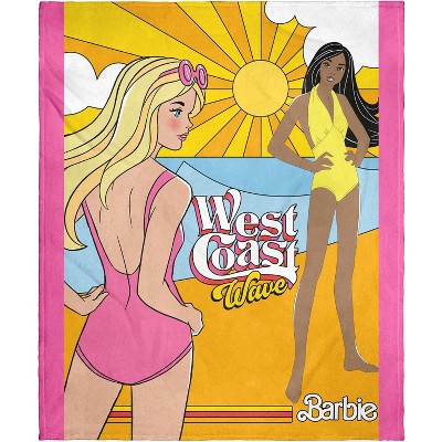 Intimo Mattel Barbie West Coast Wave Beach Nikki Plush Soft Throw Blanket Wall Scroll Multicoloured