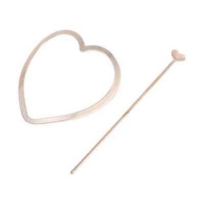 Unique Bargains Women's Semicircle Hair Chopstick 1 Pc