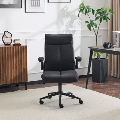 Karl Home | 28 InchW Mid-Back Swivel Office Chair Task Chair With Adjustable Arms