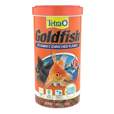 Tetra Clear Water Formula Goldfish Flakes Balanced Diet Fish Flavor Dry Fish Food - 7.06oz