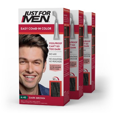 Just For Men Easy CombIn Color Gray Hair Coloring for Men with Comb Applicator - 3pk