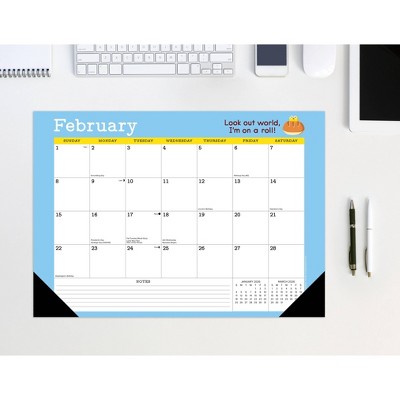 Willow Creek Press 17"x12" 2026 Punny Art of David Olenick Large Monthly Deskpad