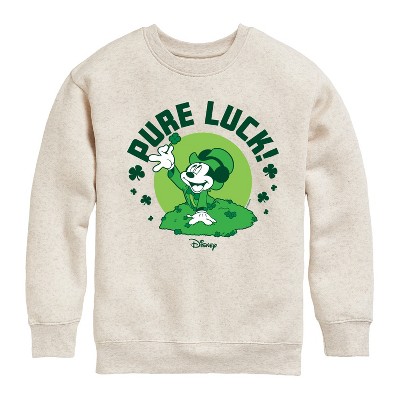 Boys' - Disney - Pure Luck Graphic Long Sleeve Fleece Sweatshirt