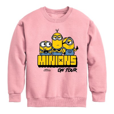 Boys' - Despicable Me Minions - Minions On Tour Graphic Long Sleeve Fleece Sweatshirt