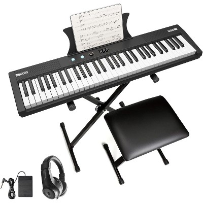 COZONY Ideal Electric Keyboard Piano for Beginners and Professionals, 61-Key Portable with Semi-Weighted Keys, Built-in Speakers & Pedal