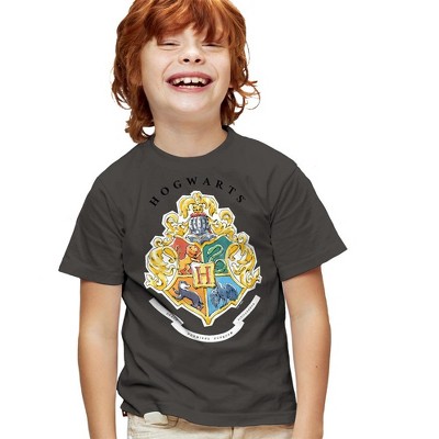 Boys' Short Sleeve Harry Potter Hogwarts Crest Sketch Watercolor T-Shirt