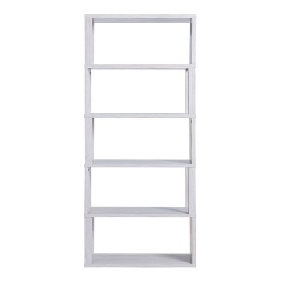 70.75" Montalva 5 Shelf Bookcase White Oak - HOMES: Inside + Out: Farmhouse Style, Open Back Design