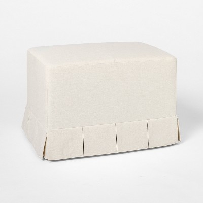 Box Pleat Upholstered Ottoman - Threshold™ designed with Studio McGee