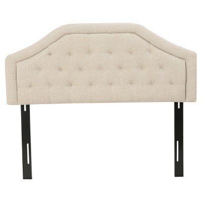 California/King Earlton Headboard Light Beige - Christopher Knight Home: Upholstered, Adjustable, Wood Frame Mounted