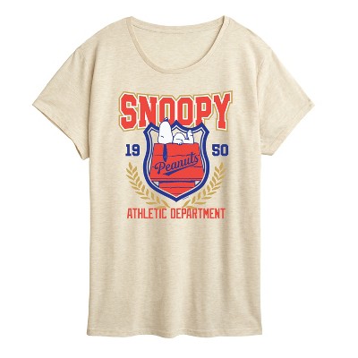 Women's - Peanuts - Snoopy Athletic Dept -Women's Short Sleeve Graphic T-Shirt Short Sleeve Graphic T-Shirt