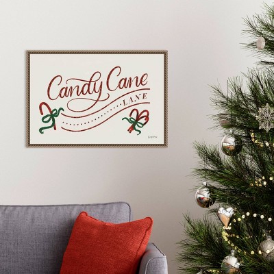 Amanti Art 23"x16" Nostalgic Christmas I by Becky Thorns Framed Canvas Wall Art Print