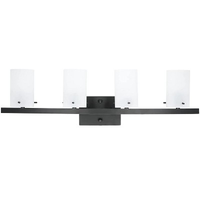 Luminance Boca Vanity Light Wall Sconce,  Modern,  Black,  Bathroom 4-Light Decor Fixture