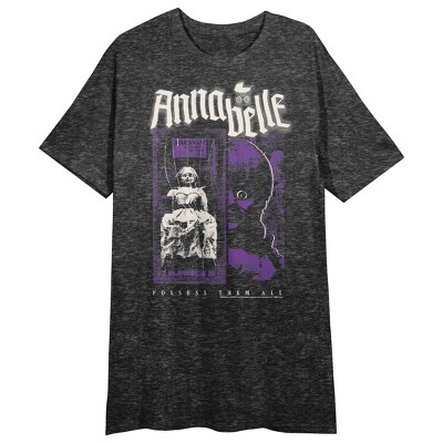 Annabelle Possess Them All Women's Heather Black Night Shirt