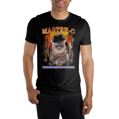Master-C These Streets Don't Love Me Men's Black T-Shirt Tee Shirt - Rapping Cat