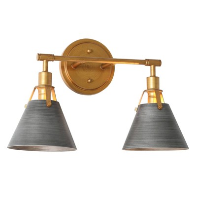 LNC Nero Bathroom Vanity Light, Gray, Gold, White, Industrial, 2-Light, 3-Light, 4-Light